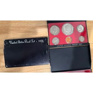 1974 S United States Proof Set US Mint 6 Coin Eisenhower Dollar Kennedy Half OGP